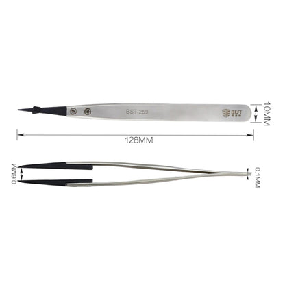 BEST BST-259 Stainless Steel Snti Static Tweezer - Tweezers by BEST | Online Shopping UK | buy2fix
