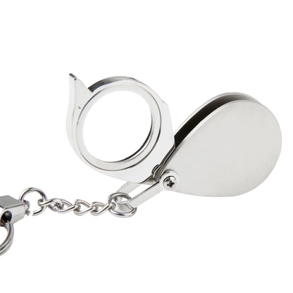 Portable Folding Loupe Metal Jewelry Antique Magnifier Magnifying Eye Glass Lens Keychain - Detection Jewelry by buy2fix | Online Shopping UK | buy2fix