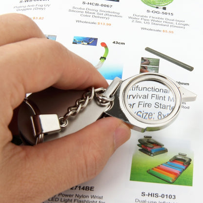 Portable Folding Loupe Metal Jewelry Antique Magnifier Magnifying Eye Glass Lens Keychain - Detection Jewelry by buy2fix | Online Shopping UK | buy2fix