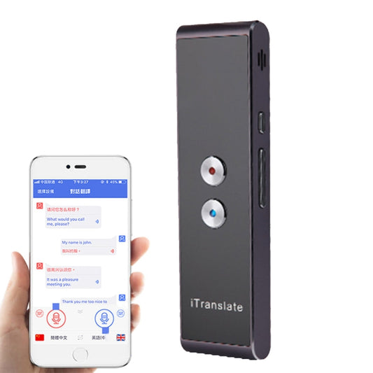 T8 Handheld Pocket Smart Voice Translator Real Time Speech Translation Translator with Dual Mic, Support 33 Languages(Black) - Other Style by buy2fix | Online Shopping UK | buy2fix
