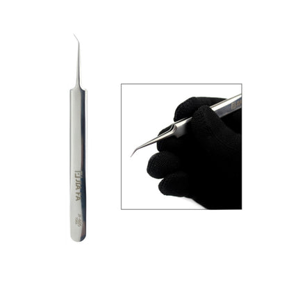 JIAFA JF-605 Stainless Steel Curved Tip Tweezers - Tweezers by JIAFA | Online Shopping UK | buy2fix