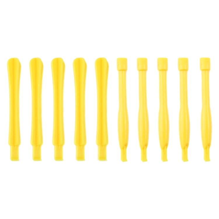 10 PCS Mobile Phone Repair Tool Spudgers (5 PCS Round + 5 PCS Square)(Yellow) - Crowbar by buy2fix | Online Shopping UK | buy2fix