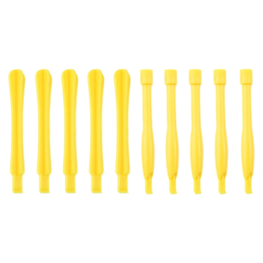 Spudgers pour outils de réparation de téléphone portable, 10 pièces (5 pièces rondes + 5 pièces carrées) (jaune)