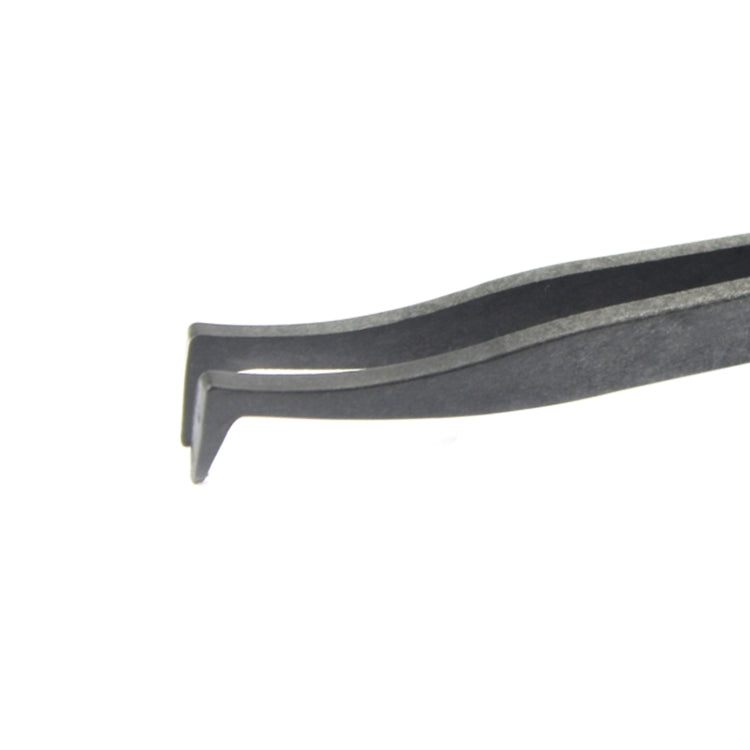 JF-S16 Anti-static Carbon Fiber Curved Tip Tweezers(Black) - Tweezers by JIAFA | Online Shopping UK | buy2fix