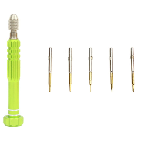 JF-6688 5 in 1 Metal Multi-purpose Pen Style Screwdriver Set for Phone Repair(Green) - Screwdriver Set by JIAFA | Online Shopping UK | buy2fix
