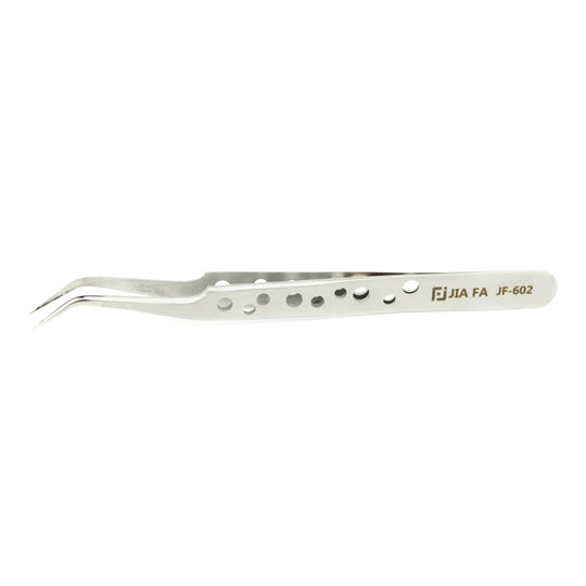 JIAFA JF-602 Pince à épiler à pointe incurvée haute résistance (argent)
