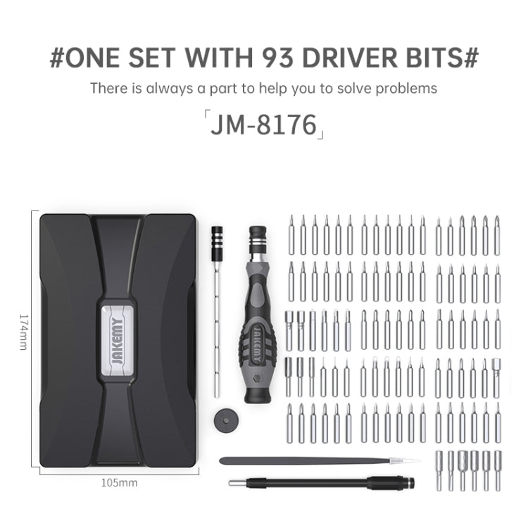 JAKEMY JM-8176 106 in 1 Watch Mobile Phone Disassembly and Repair Tool Kit - Screwdriver Set by JAKEMY | Online Shopping UK | buy2fix