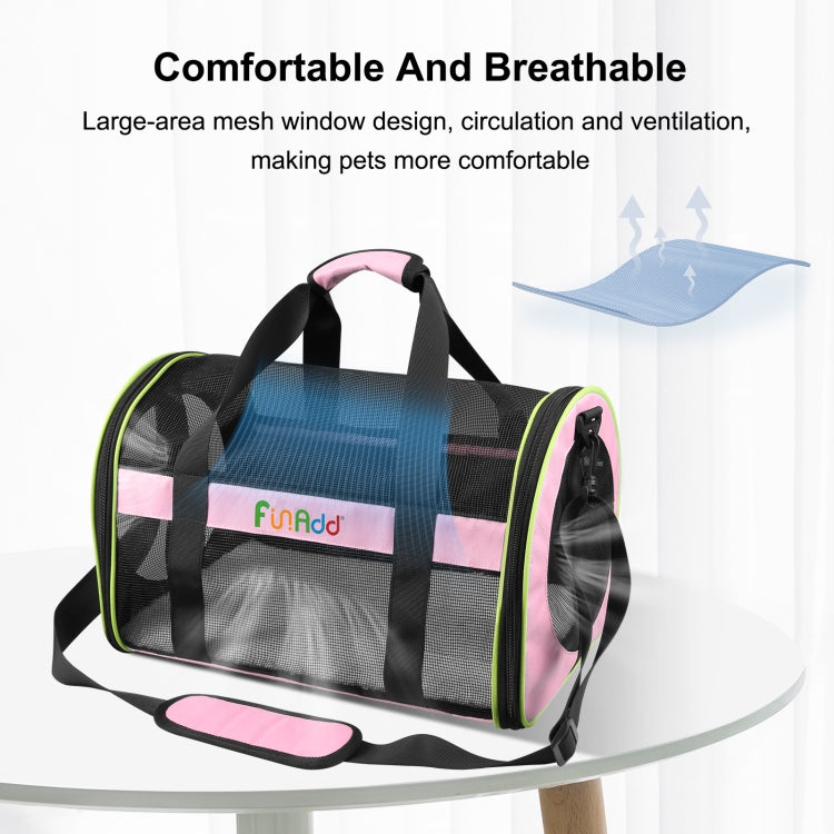 FUNADD Pet Travel Carrier Bag Shoulder Foldable Tote Bag(Pink) - Pet Storages & Bags by FunAdd | Online Shopping UK | buy2fix