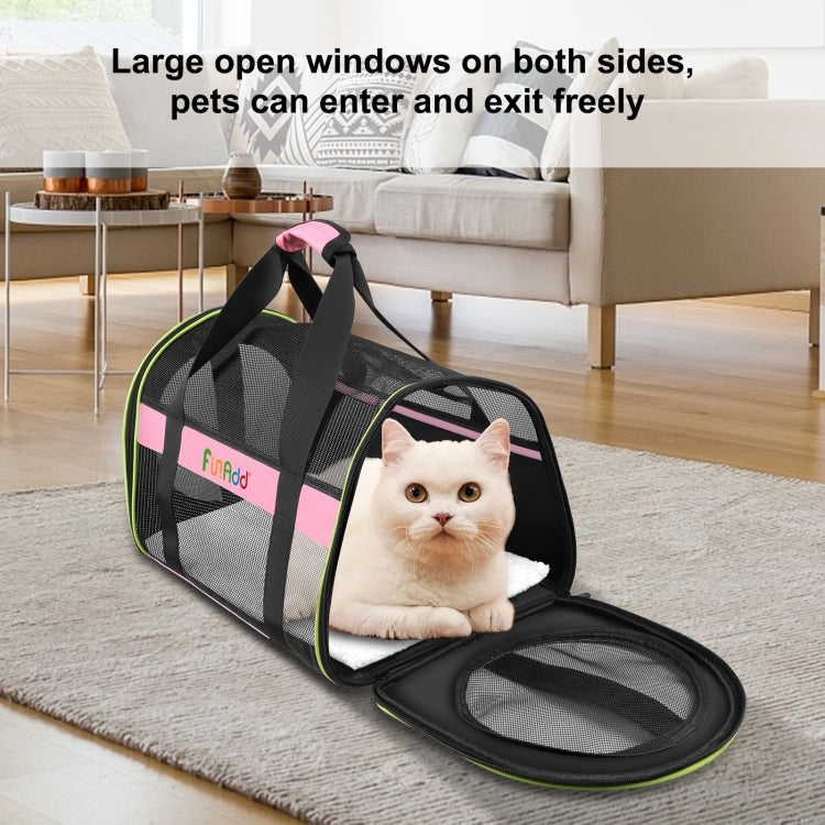 FUNADD Pet Travel Carrier Bag Shoulder Foldable Tote Bag(Pink) - Pet Storages & Bags by FunAdd | Online Shopping UK | buy2fix
