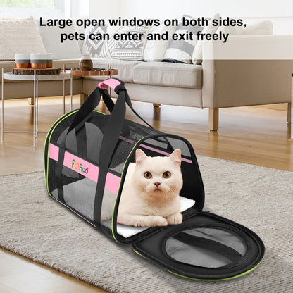 FUNADD Pet Travel Carrier Bag Shoulder Foldable Tote Bag(Pink) - Pet Storages & Bags by FunAdd | Online Shopping UK | buy2fix