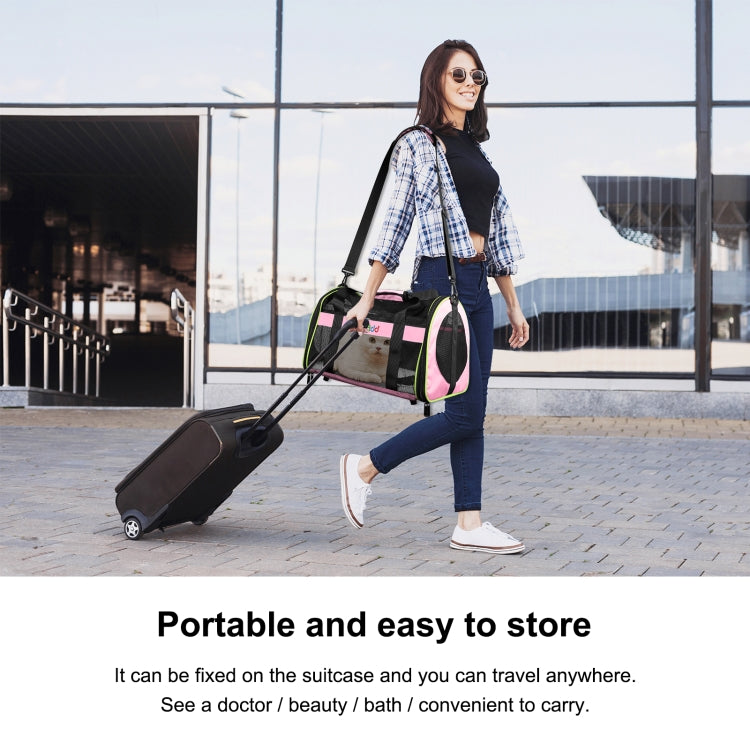 FUNADD Pet Travel Carrier Bag Shoulder Foldable Tote Bag(Pink) - Pet Storages & Bags by FunAdd | Online Shopping UK | buy2fix