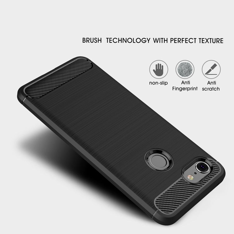 Brushed Texture Carbon Fiber Shockproof TPU Case for Google Pixel 3(Navy Blue) - Google Cases by buy2fix | Online Shopping UK | buy2fix