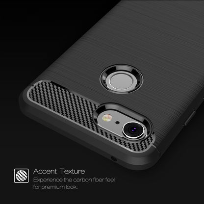 Brushed Texture Carbon Fiber Shockproof TPU Case for Google Pixel 3(Navy Blue) - Google Cases by buy2fix | Online Shopping UK | buy2fix
