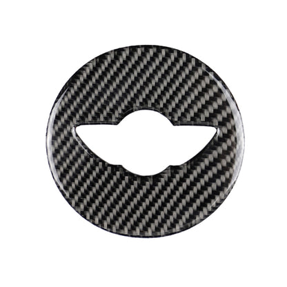 Car Steering Wheel Logo R Chassis Carbon Fiber Decorative Sticker for BMW MINI R55 / R56 / Countryman R60 / Paceman R61 by buy2fix