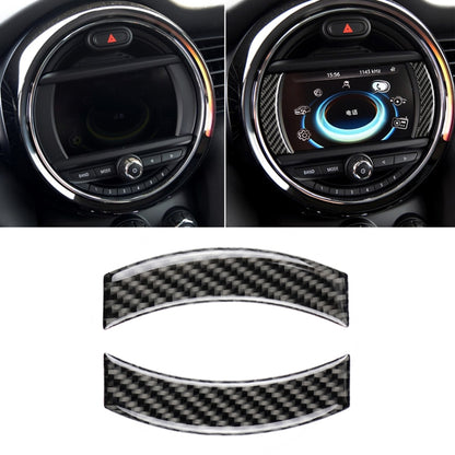 2 PCS Car F Chassis Navigation Panel Carbon Fiber Decorative Sticker for BMW Mini Cooper Countryman Clubman F54 / F55 / F56 / F60 by buy2fix