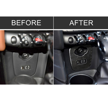 Car F Chassis Cigarette Lighter Cover Panel Carbon Fiber Decorative Sticker for BMW Mini Cooper F55 / F56 / F57 by buy2fix