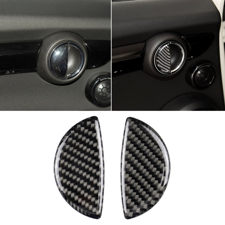 2 PCS R / F Universal Car Door Handle Carbon Fiber Decorative Sticker for BMW Mini R55 / R56 / R60 / R61 / F55 / F54 / F60 by buy2fix