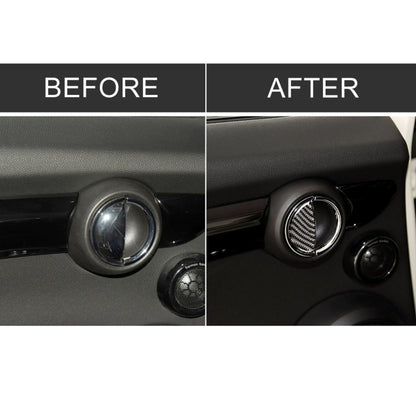 2 PCS R / F Universal Car Door Handle Carbon Fiber Decorative Sticker for BMW Mini R55 / R56 / R60 / R61 / F55 / F54 / F60 by buy2fix