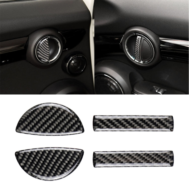 4 PCS Car F Chassis Door Handle Carbon Fiber Decorative Sticker for BMW Mini Cooper Clubman Countryman F55 / F54 / F60 - Car Interior Mouldings by buy2fix | Online Shopping UK | buy2fix