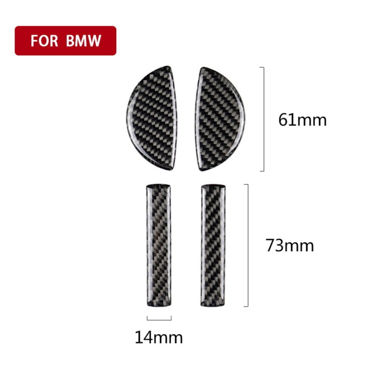 4 PCS Car F Chassis Door Handle Carbon Fiber Decorative Sticker for BMW Mini Cooper Clubman Countryman F55 / F54 / F60 - Car Interior Mouldings by buy2fix | Online Shopping UK | buy2fix