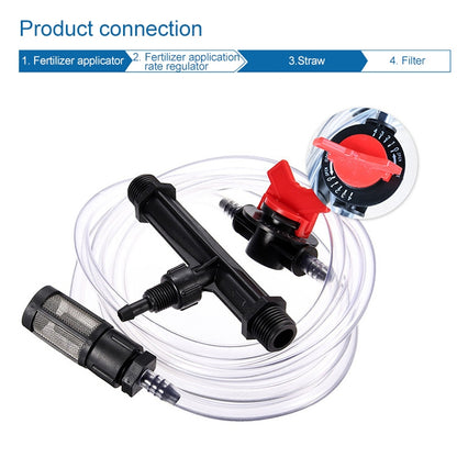 Venturi Fertilizer Applicator G3/4 Fertilizer and Filter Straw Kit with Six-point Connector - Watering & Irrigation by buy2fix | Online Shopping UK | buy2fix