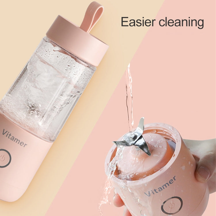 Vitamer USB Mini Portable Juicer Juice Blender Lemon Fruit Squeezers Reamers Bottle (Pink) - Electric juicers by buy2fix | Online Shopping UK | buy2fix