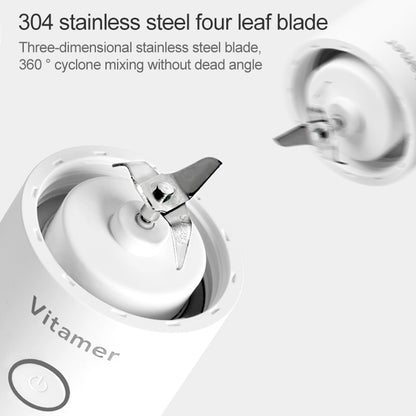 Vitamer USB Mini Portable Juicer Juice Blender Lemon Fruit Squeezers Reamers Bottle (White) - Electric juicers by buy2fix | Online Shopping UK | buy2fix