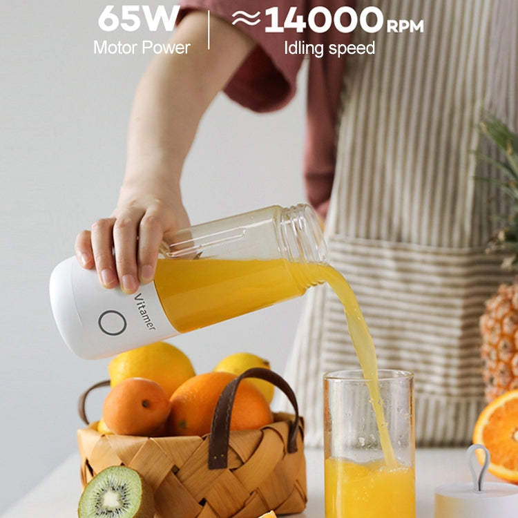 Vitamer USB Mini Portable Juicer Juice Blender Lemon Fruit Squeezers Reamers Bottle (White) - Electric juicers by buy2fix | Online Shopping UK | buy2fix