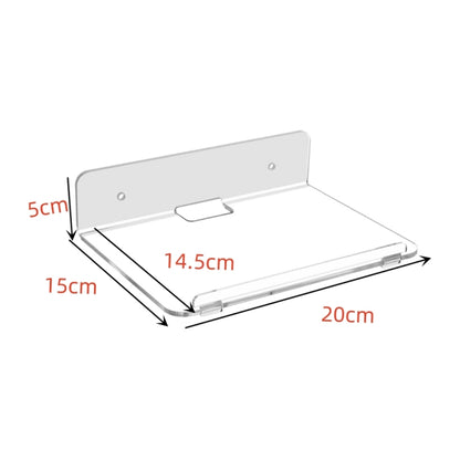 YX005 2 / Pack Acrylic Wall Hanger Holder - Shelf & Hooks by buy2fix | Online Shopping UK | buy2fix