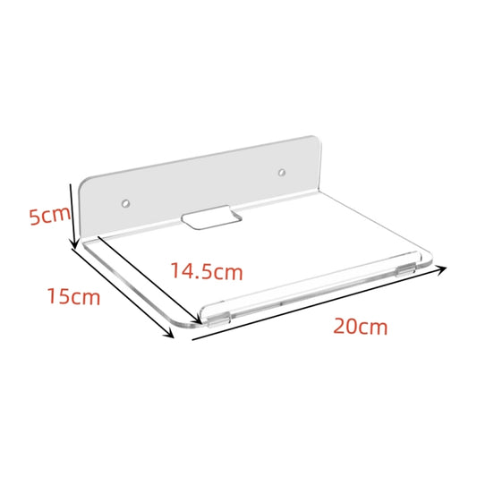 YX005 2 / Pack Acrylic Wall Hanger Holder - Shelf & Hooks by buy2fix | Online Shopping UK | buy2fix
