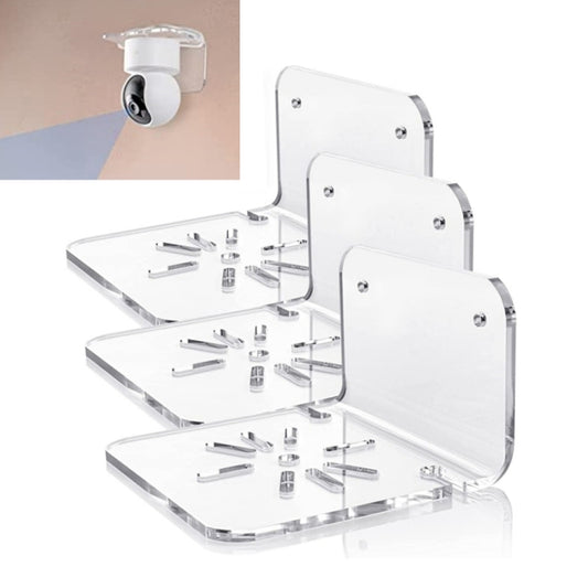 YX006 3 / Pack Acrylic Wall Hanger Holder - Shelf & Hooks by buy2fix | Online Shopping UK | buy2fix