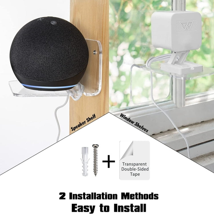 YX006 3 / Pack Acrylic Wall Hanger Holder - Shelf & Hooks by buy2fix | Online Shopping UK | buy2fix