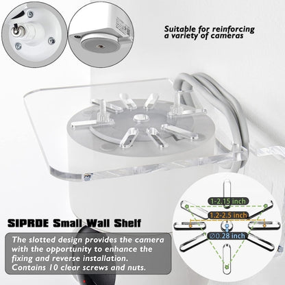 YX006 3 / Pack Acrylic Wall Hanger Holder - Shelf & Hooks by buy2fix | Online Shopping UK | buy2fix