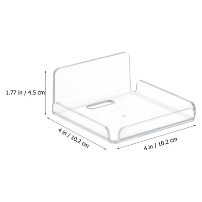 YX007 2 / Pack Acrylic Wall Hanger Holder - Shelf & Hooks by buy2fix | Online Shopping UK | buy2fix