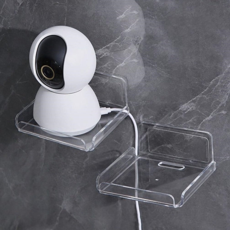 YX007 2 / Pack Acrylic Wall Hanger Holder - Shelf & Hooks by buy2fix | Online Shopping UK | buy2fix