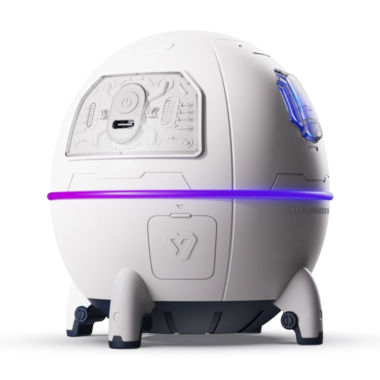 Lunar Type-C Desktop Humidifier Ambient Lamp (Grey) - Air Purifiers & Accessories by buy2fix | Online Shopping UK | buy2fix