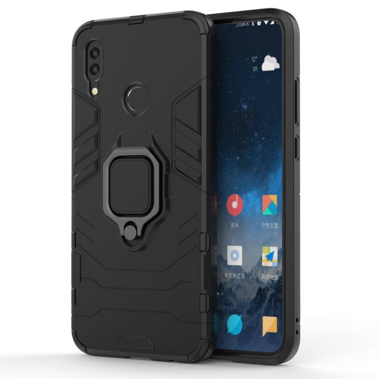 PC + TPU Shockproof Protective Case for Huawei P Smart (2019), with Magnetic Ring Holder (Black) - Huawei Cases by buy2fix | Online Shopping UK | buy2fix