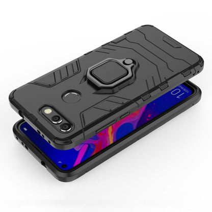 PC + TPU Shockproof Protective Case for Huawei Honor View 20, with Magnetic Ring Holder(Black) by buy2fix