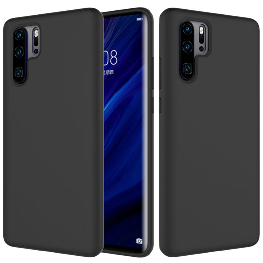 Solid Color Liquid Silicone Shockproof Full Coverage Case for Huawei P30 Pro (Black) - Huawei Cases by buy2fix | Online Shopping UK | buy2fix