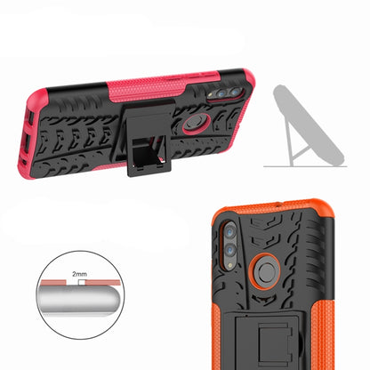 Tire Texture TPU+PC Shockproof Case for Huawei Honor 10 Lite / P Smart (2019), with Holder(Green) - Honor Cases by buy2fix | Online Shopping UK | buy2fix