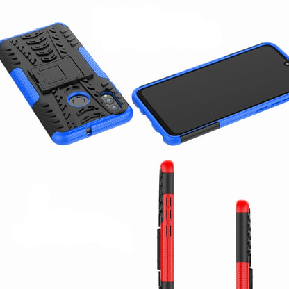 Tire Texture TPU+PC Shockproof Case for Huawei Honor 10 Lite / P Smart (2019), with Holder(Green) - Honor Cases by buy2fix | Online Shopping UK | buy2fix