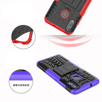Tire Texture TPU+PC Shockproof Case for Huawei Honor 10 Lite / P Smart (2019), with Holder(Green) - Honor Cases by buy2fix | Online Shopping UK | buy2fix