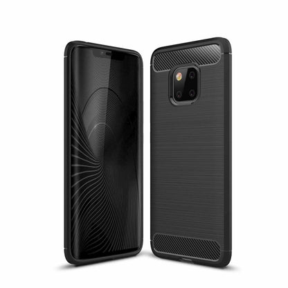 Brushed Texture Carbon Fiber Shockproof TPU Case for Huawei Mate 20 Pro (Black) - Huawei Cases by buy2fix | Online Shopping UK | buy2fix