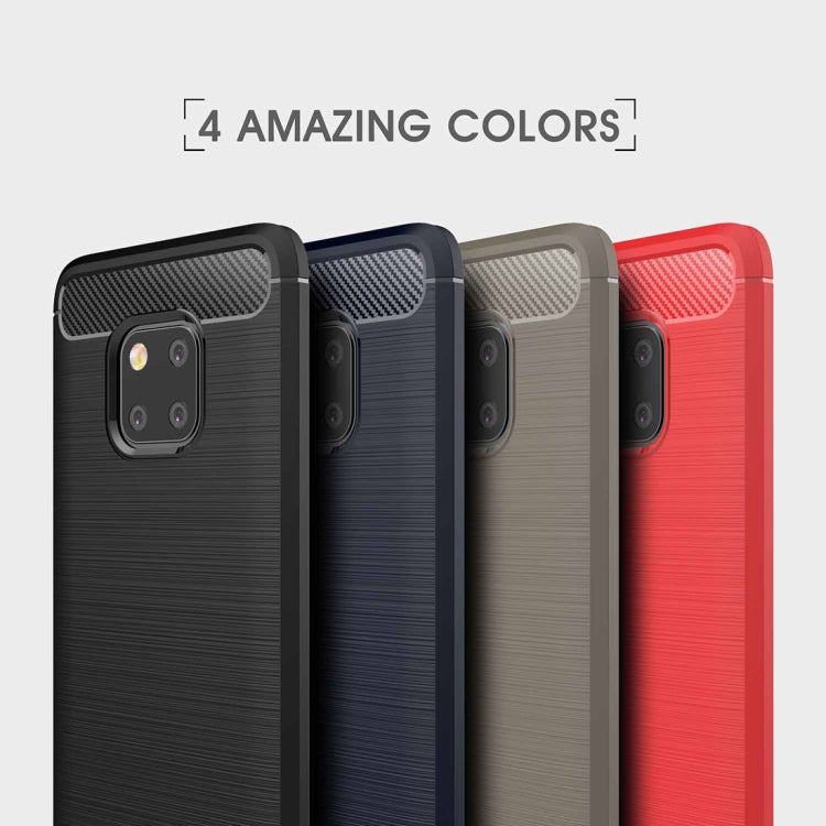 Brushed Texture Carbon Fiber Shockproof TPU Case for Huawei Mate 20 Pro (Black) - Huawei Cases by buy2fix | Online Shopping UK | buy2fix