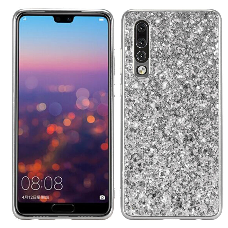 Glitter Powder Shockproof TPU Case for Huawei P30 (Silver) - Huawei Cases by buy2fix | Online Shopping UK | buy2fix