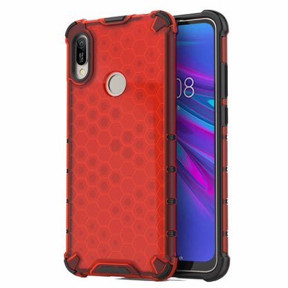 Honeycomb Shockproof PC + TPU Case for Huawei Y6(2019)(Red) - Huawei Cases by buy2fix | Online Shopping UK | buy2fix
