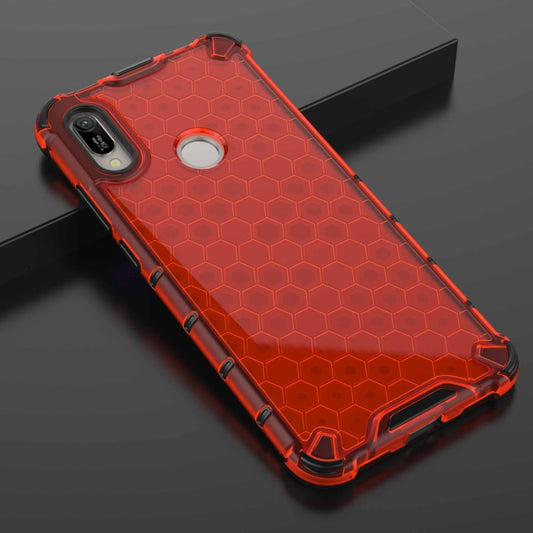 Honeycomb Shockproof PC + TPU Case for Huawei Y6(2019)(Red) - Huawei Cases by buy2fix | Online Shopping UK | buy2fix