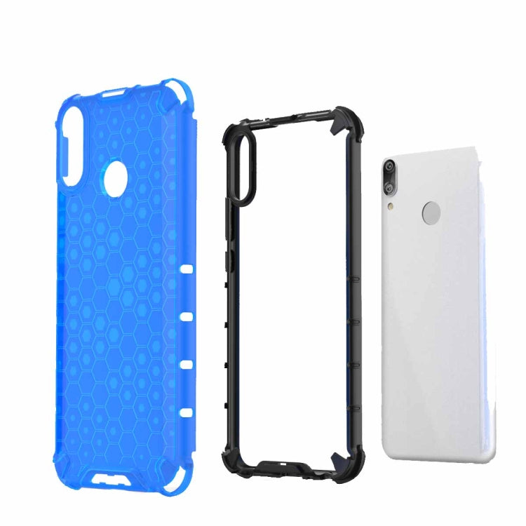Honeycomb Shockproof PC + TPU Case for Huawei Y9 (2019) (Blue) - Huawei Cases by buy2fix | Online Shopping UK | buy2fix