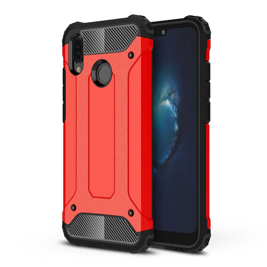For Huawei  P20 Lite Full-body Rugged TPU + PC Combination Back Cover Case (Red) - Huawei Cases by buy2fix | Online Shopping UK | buy2fix