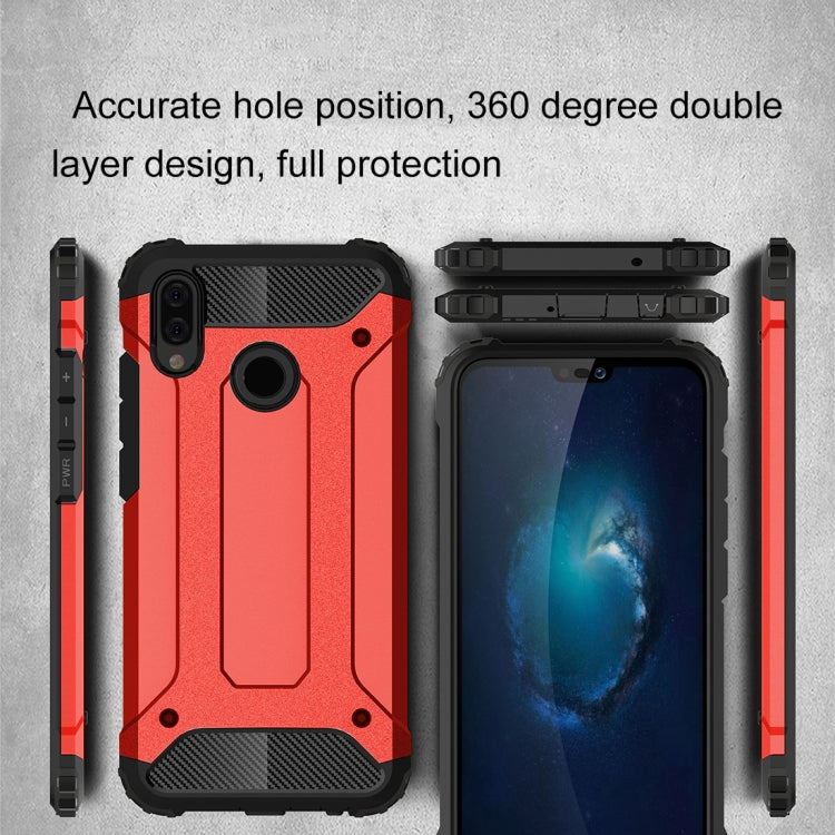 For Huawei  P20 Lite Full-body Rugged TPU + PC Combination Back Cover Case (Red) - Huawei Cases by buy2fix | Online Shopping UK | buy2fix